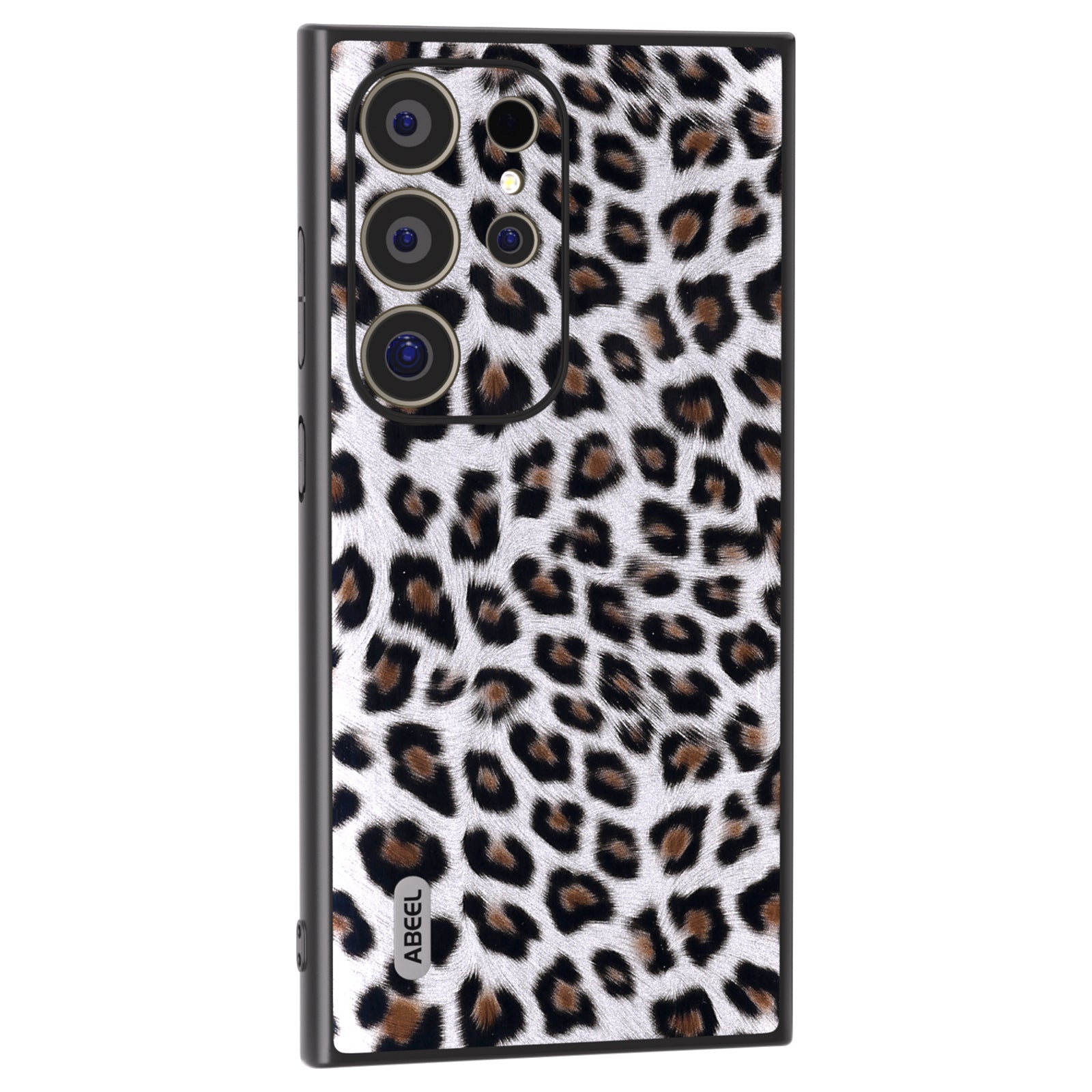 ABEEL For Samsung Galaxy S24 Ultra Case Leather Coated PC+TPU Back Phone Cover with Leopard Pattern ABEEL For Samsung Galaxy S24 Ultra Case Leather Coated PC+TPU Back Phone Cover with Leopard Pattern